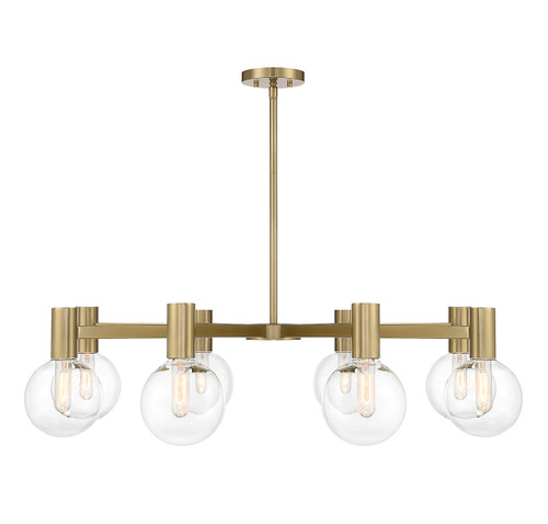 Wright 8-Light Chandelier in Warm Brass (1-3074-8-322)