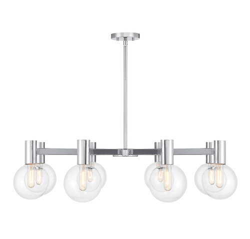 Wright 8-Light Chandelier in Chrome (1-3074-8-11)