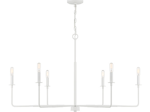 Salerno 6-Light Chandelier in White Bisque (1-2221-6-83)