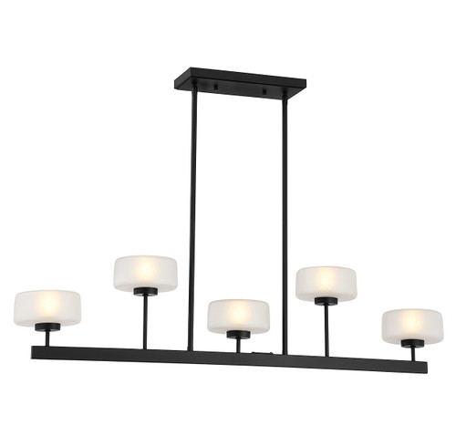 Falster 5-Light LED Linear Chandelier in Matte Black (1-5407-5-89)