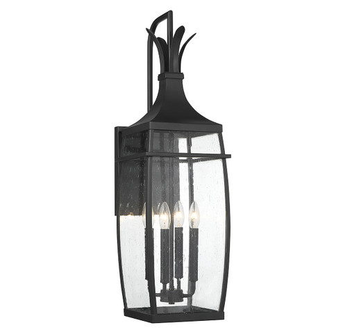 Montpelier 4-Light Outdoor Wall Lantern in Matte Black (5-764-BK)