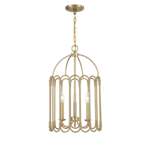 3-Light Pendant in Natural Brass (M30011NB)