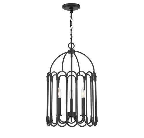 3-Light Pendant in Matte Black (M30011MBK)