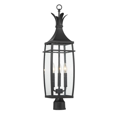 Montpelier 3-Light Outdoor Post Lantern in Matte Black (5-769-BK)