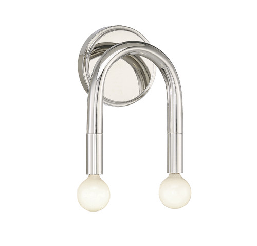 2-Light Wall Sconce in Polished Nickel (M90099PN)