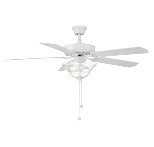 52" 2-Light Ceiling Fan in Bisque White (M2019WHRV)