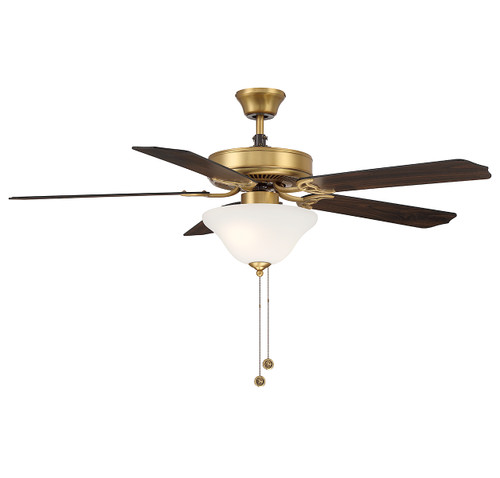 52" 2-Light Ceiling Fan in Natural Brass (M2018NBRV)