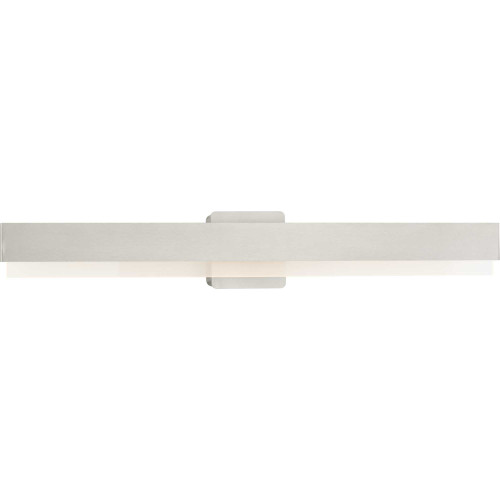 Semblance Collection 32 in. Brushed Nickel Medium Modern 3CCT Integrated LED Linear Vanity Light (P300407-009-CS)