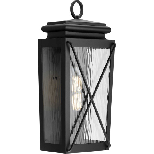 Wakeford One-Light Textured Black Transitional Outdoor Medium Wall Lantern (P560262-031)