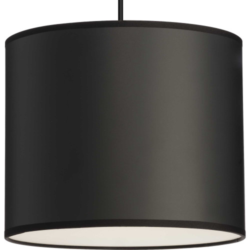 Markor Collection One-Light Black Parchment Shade Transitional Pendant (P500386-193)