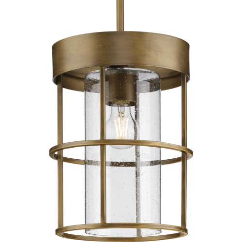 Burgess Collection One-Light Aged Bronze Modern Farmhouse Pendant (P500401-196)