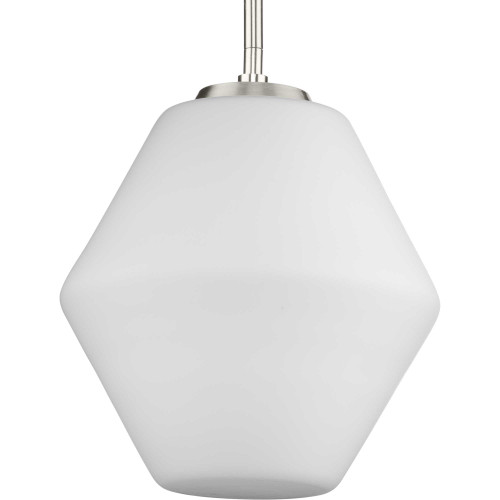 Copeland Collection One-Light Brushed Nickel Mid-Century Modern Pendant (P500409-009)