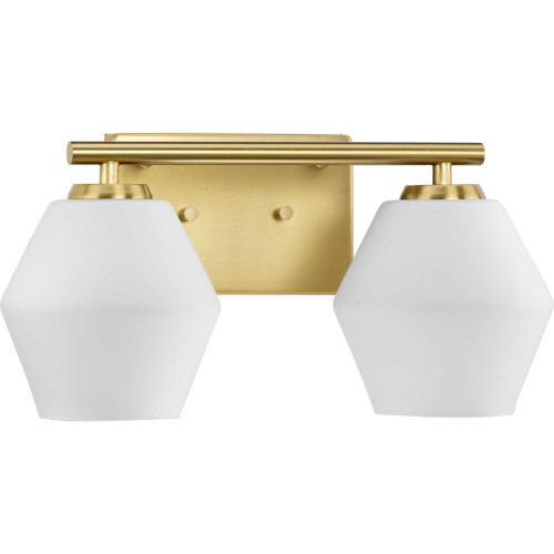 Copeland Collection Two-Light Brushed Gold Vanity Mid-Century Modern Vanity Light (P300431-191)