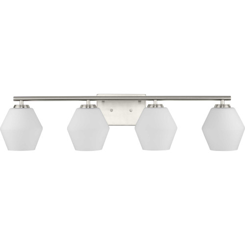 Copeland Collection Four-Light Brushed Nickel Mid-Century Modern Vanity Light (P300433-009)