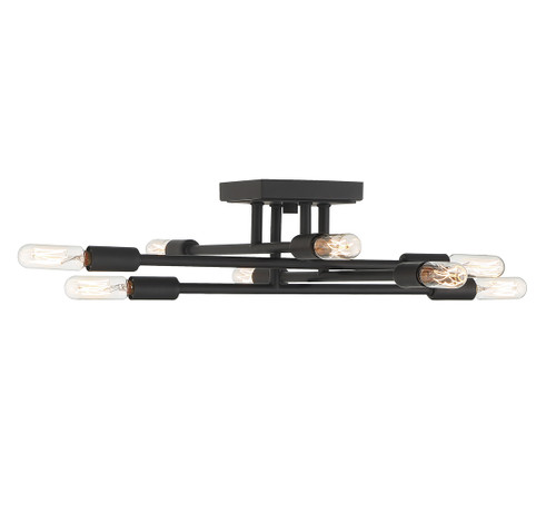 Savoy House Lyrique 8-Light Ceiling Light in Matte Black (6-7003-8-89)