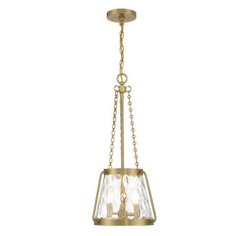 Crawford 3-Light Pendant in Warm Brass (7-1803-3-322)