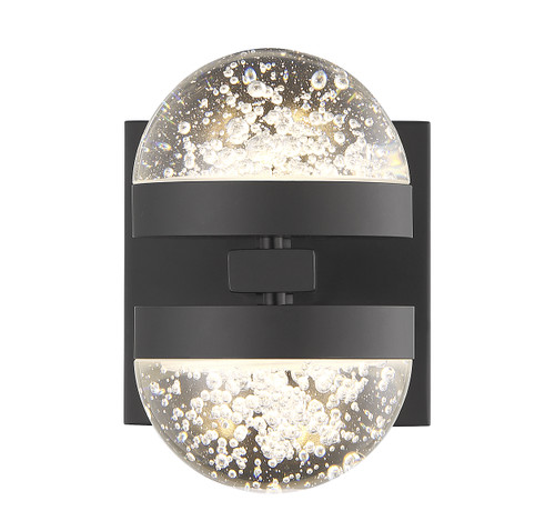 Biscayne 2-Light LED Wall Sconce in Matte Black (9-4484-2-89)