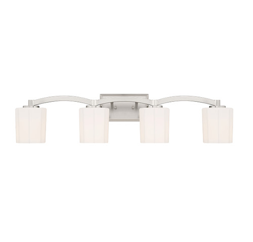 Whitney 4-Light Bathroom Vanity Light in Satin Nickel (8-7710-4-SN)