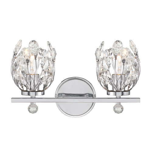 Moreno 2-Light Bathroom Vanity Light in Chrome (8-6601-2-11)