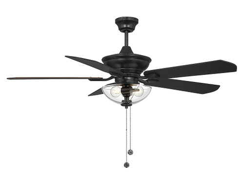 52" 2-Light Outdoor Ceiling Fan in Matte Black (M2026MBKRV)