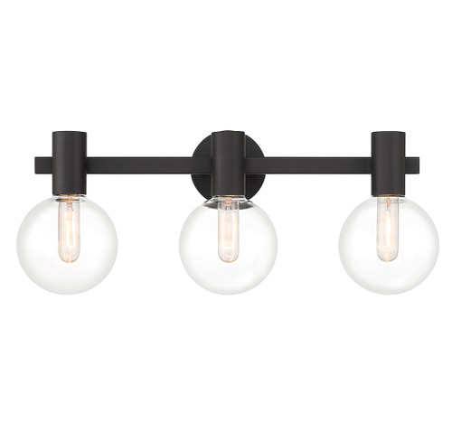 Savoy House Wright 3-Light Bathroom Vanity Light in Matte Black (8-3076-3-BK)