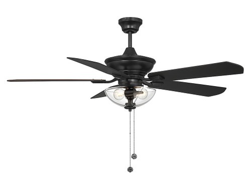 52" 3-Light Ceiling Fan in Matte Black (M2022MBKRV)