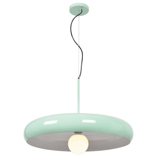 Bistro Mint Green & White 1 Light Pendant (23883LEDDLP-MGRN/WHT)