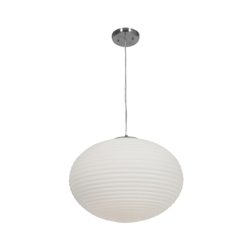 Callisto Brushed Steel Pendant (50181-BS/OPL)