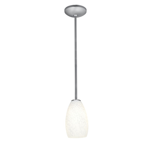 Champagne Brushed Steel LED Pendant (28012-4R-BS/WHST)