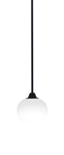 Paramount 1 Light Mini Pendant In Matte Black Finish With 7" White Muslin Glass  (3401-MB-212)