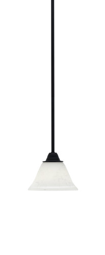 Paramount 1 Light Mini Pendant In Matte Black Finish With 7" White Muslin Glass (3401-MB-311)