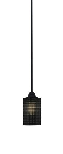 Paramount 1 Light Mini Pendant In Matte Black Finish With 4" Black Matrix Glass (3401-MB-4069)