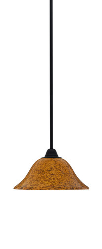 Paramount 1 Light Mini Pendant In Matte Black Finish With 10" Sahara Glass (3401-MB-118)