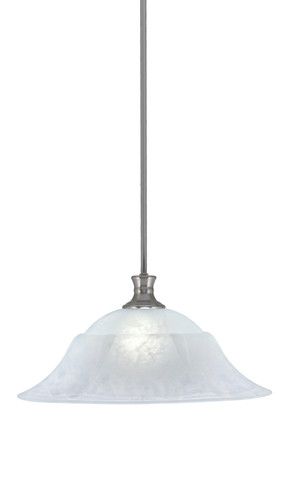 Stem Pendant With Hang Straight Swivel Shown In Brushed Nickel Finish With 20" White Marble Glass  (76-BN-53815)