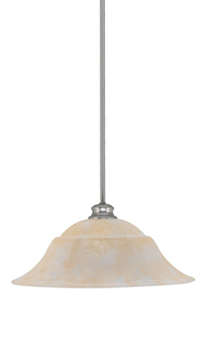 Stem Pendant With Hang Straight Swivel Shown In Brushed Nickel Finish With 20" Amber Marble Glass (72-BN-53813)