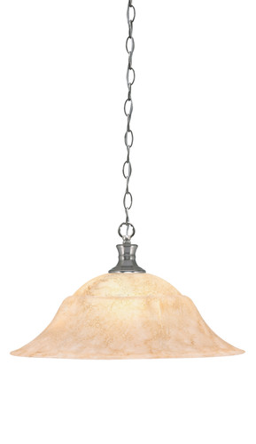 Chain Hung Pendant Shown In Brushed Nickel Finish With 20" Italian Marble Glass  (96-BN-53818)