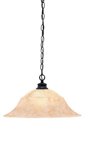Chain Hung Pendant Shown In Matte Black Finish With 20" Italian Marble Glass  (92-MB-53818)
