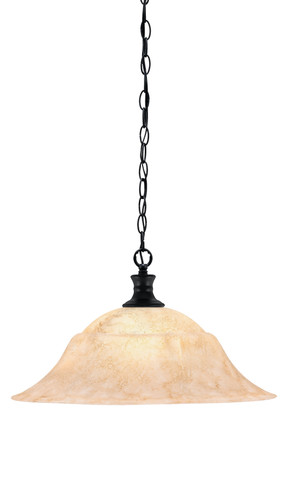Chain Hung Pendant Shown In Matte Black Finish With 20" Italian Marble Glass  (96-MB-53818)