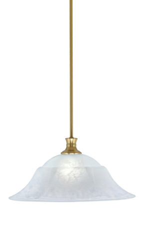 Stem Pendant With Hang Straight Swivel Shown In New Age Brass Finish With 20" White Marble Glass  (76-NAB-53815)