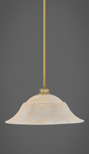 Stem Pendant With Hang Straight Swivel Shown In New Age Brass Finish With 20" Amber Marble Glass (72-NAB-53813)