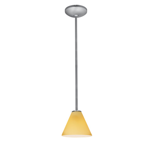 Martini Brushed Steel Pendant (28004-1R-BS/AMB)