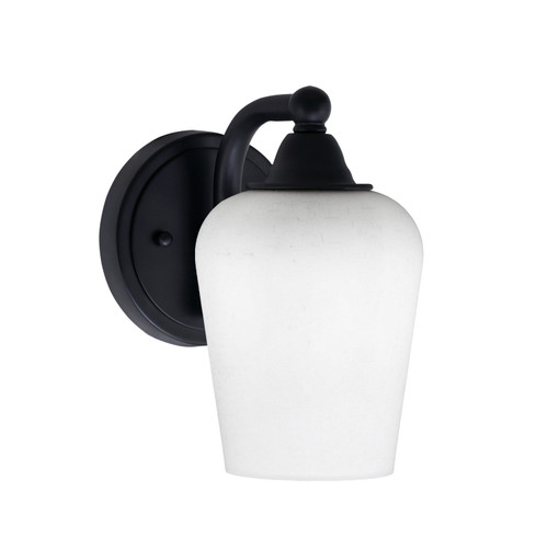 Paramount 1 Light Wall Sconce In Matte Black Finish With 5" White Muslin Glass (3421-MB-211)