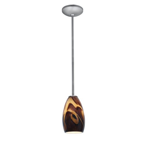 Champagne Brushed Steel Pendant (28012-1R-BS/ICA)