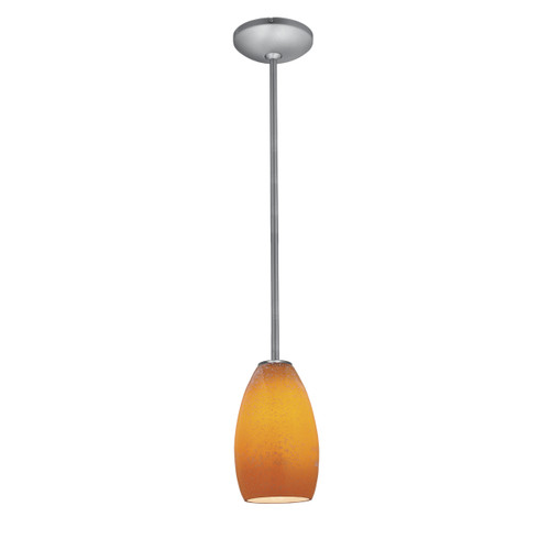 Champagne Brushed Steel LED Pendant (28012-3R-BS/MYA)