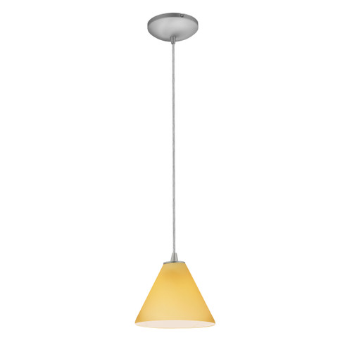 Martini Brushed Steel Pendant (28004-1C-BS/AMB)