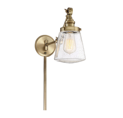 1-Light Adjustable Wall Sconce in Natural Brass (M90020NB)