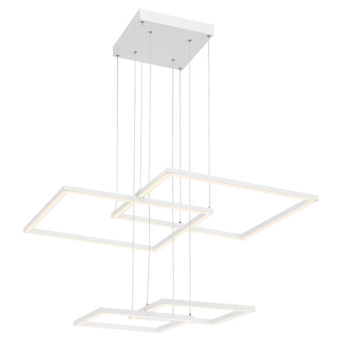 Squared White LED Pendant (63968LEDD-WH/ACR)