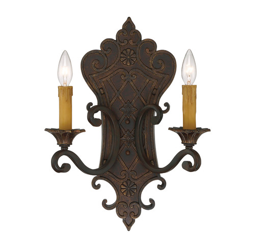 Southerby 2-Light Wall Sconce in Florencian Bronze (9-0159-2-76)