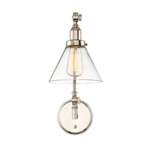 Savoy House Drake 1-Light Adjustable Wall Sconce in Polished Nickel (9-9131CP-1-109)