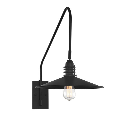 Wheaton 1-Light Adjustable Wall Sconce in Matte Black (9-195CP-1-89)